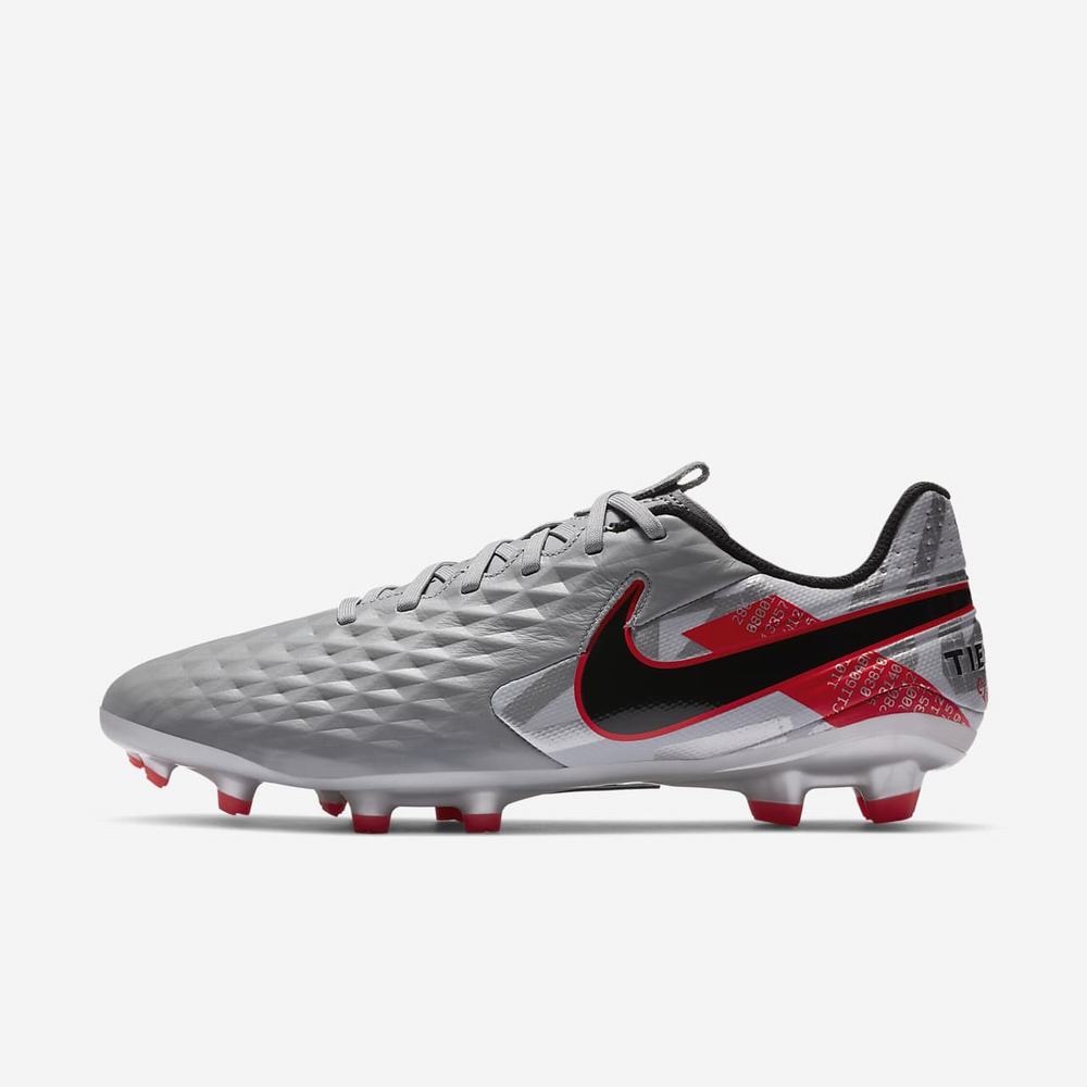 Crampon De Foot Nike Tiempo Legend 8 Academy MG Grise 9405-861 Metallic Bomber Grey/Particle Grey/Laser Crimson/Black Femme | IWQ-43804434